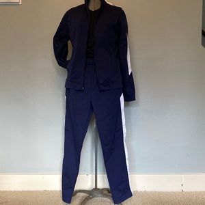 Dennis Uniform/ Augusta Sportswear Navy Warm Up Jacket Youth Size L